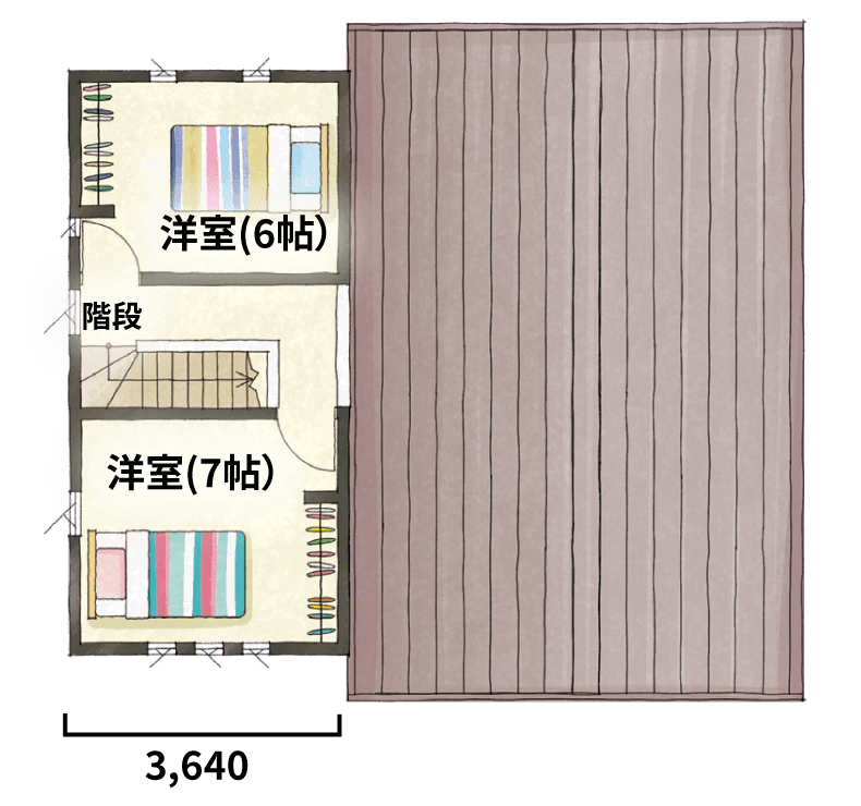 トゥーストーリーズタイプ間取り