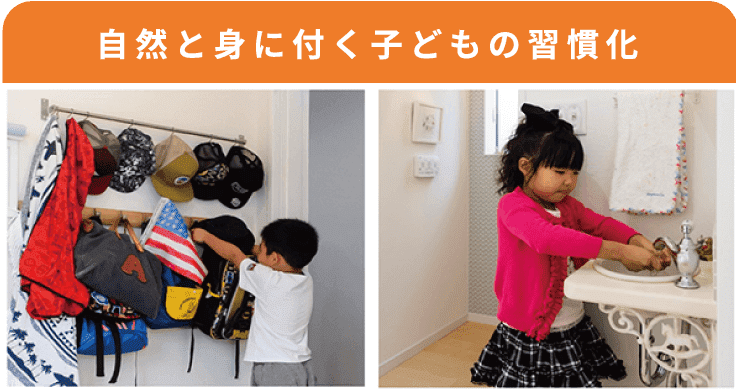 イメージ：自然と身に付く子どもの習慣化