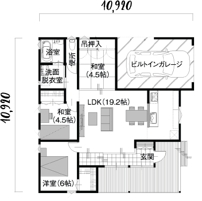 3LDK東入り